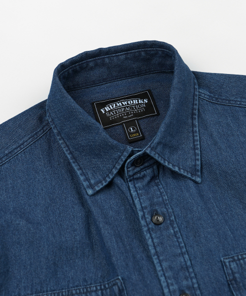 FRIZMWORKS(フリズムワークス)の「BLEACH DENIM UTILITY SHIRT _ WASHED INDIGO(シャツ/ブラウス・メンズ・その他・SMALL/MEDIUM/LARGE/X-LARGE)」の3枚目の写真