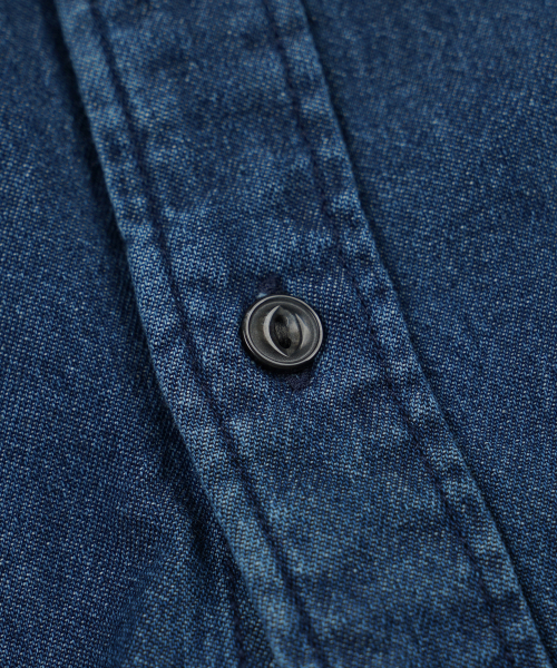 FRIZMWORKS(フリズムワークス)の「BLEACH DENIM UTILITY SHIRT _ WASHED INDIGO(シャツ/ブラウス・メンズ・その他・SMALL/MEDIUM/LARGE/X-LARGE)」の4枚目の写真