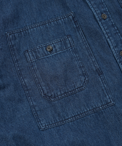 FRIZMWORKS(フリズムワークス)の「BLEACH DENIM UTILITY SHIRT _ WASHED INDIGO(シャツ/ブラウス・メンズ・その他・SMALL/MEDIUM/LARGE/X-LARGE)」の5枚目の写真