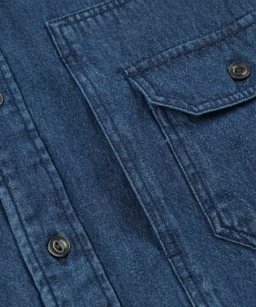 FRIZMWORKS(フリズムワークス)の「BLEACH DENIM UTILITY SHIRT _ WASHED INDIGO(シャツ/ブラウス・メンズ・その他・SMALL/MEDIUM/LARGE/X-LARGE)」の6枚目の写真