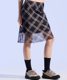 MOAA（モア）の「Mesh Mood Skirt (Midnight PLAID)（スカート）」