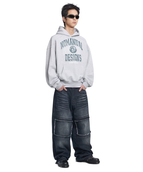 NOMANUAL(NOMANUAL)の「LAYERED ARCH GRAPHIC HOODIE - MELANGE(パーカー・レディース・その他・MEDIUM/LARGE/X-LARGE)」の3枚目の写真