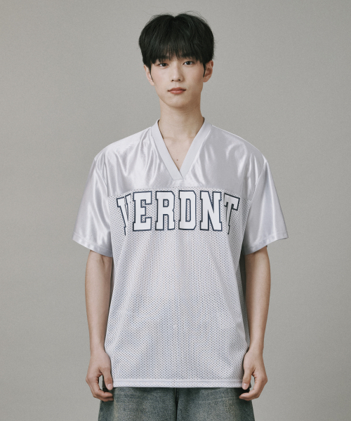 Verdnt（バーダント）の「バーデントメッシュラグビージャージTシャツ[グレー]（Tシャツ/カットソー・レディース・グレー・SMALL/MEDIUM/LARGE）」の2枚目の写真