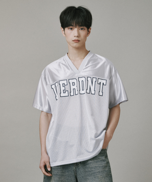 Verdnt（バーダント）の「バーデントメッシュラグビージャージTシャツ[グレー]（Tシャツ/カットソー・レディース・グレー・SMALL/MEDIUM/LARGE）」の3枚目の写真