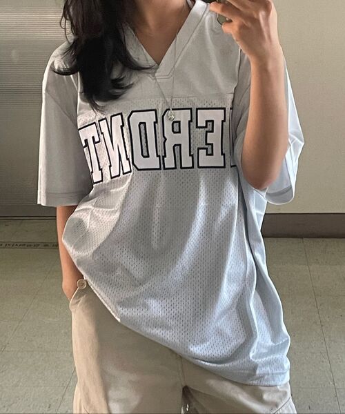 Verdnt（バーダント）の「バーデントメッシュラグビージャージTシャツ[グレー]（Tシャツ/カットソー・レディース・グレー・SMALL/MEDIUM/LARGE）」の11枚目の写真