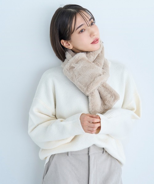 リバーシブルファーティペット【585096】（マフラー）｜mil（ミル）の