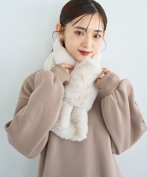 リバーシブルファーティペット【585096】（マフラー）｜mil（ミル）の