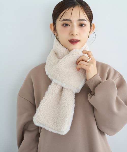 リバーシブルファーティペット【585096】（マフラー）｜mil（ミル）の