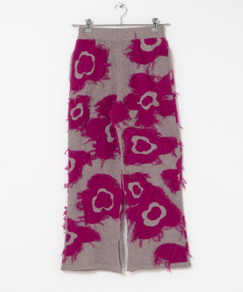 THE GOODLAND MARKET（ザグッドランドマーケット）の「cwtch　UTOPIA FLOWER KNIT PANTS（ニット/セーター・レディース・グレー系その他/ブラウン系その他・FREE）」の5枚目の写真