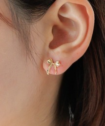 flower | ニュアンスリボンピアス(ピアス(片耳用))