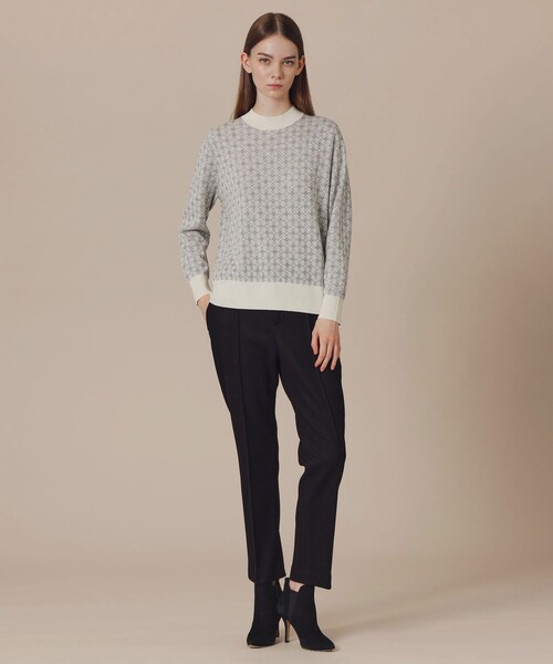 MACKINTOSH LONDON(マッキントッシュ ロンドン)の「【Precious12月号】ウォッシャブルウールクロップドパンツ(その他パンツ・レディース・ホワイト/ブラック・36/38/40)」の10枚目の写真