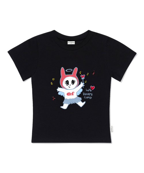 ESCAPEFROM（エスケープフロム）の「ラブキューピッドプリントスリムフィット半袖Tシャツブラック（Tシャツ/カットソー・レディース・その他・MEDIUM/LARGE）」の2枚目の写真
