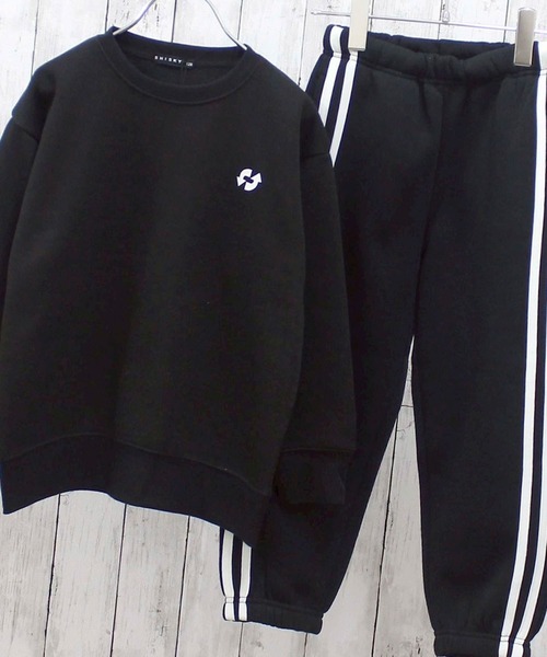 セール】裏起毛 2本ライン セットアップ 上下セット（セットアップ