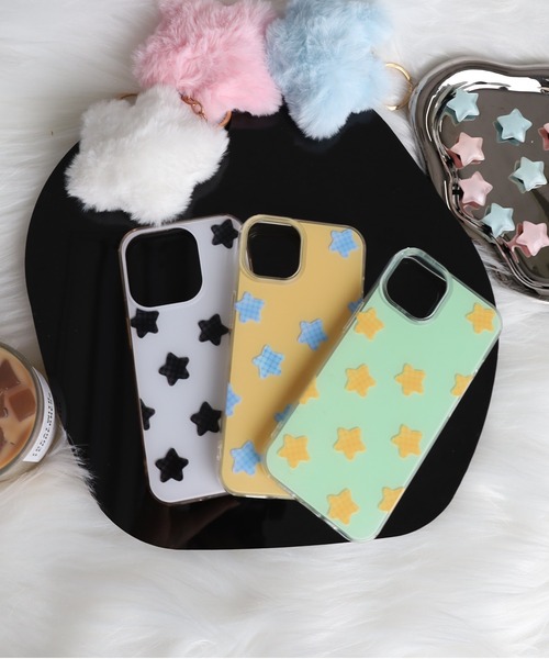 Vini（ヴィニ）の「星のスマホケース（IP13・14・15．16対応）（スマホケース/カバー・レディース・グリーン系その他/ホワイト×ブラック/イエロー× ブルー・iPhone 13/iPhone 14/iPhone 15/iPhone 16/iPhone 14 Pro/iPhone 16 Pro/iPhone 15 Pro）」の13枚目の写真
