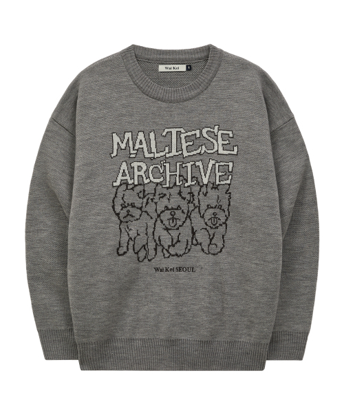 WaiKei（ワイケイ）の「マルチーズアーカイブライングラフィックニットVer.2グレー（ニット/セーター・レディース・その他・1/2）」の5枚目の写真