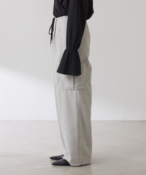 COLLAGE GALLARDAGALANTE（コラージュガリャルダガランテ）の「ネップイージーパンツ（その他パンツ・レディース・ライトグレー/ブラウン・FREE）」の22枚目の写真