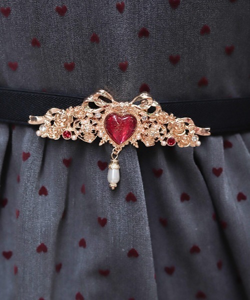 axes femme(アクシーズファム)の「セイクリッドハート細ベルト(ベルト・レディース・ピンク/ゴールド・FREE)」の2枚目の写真