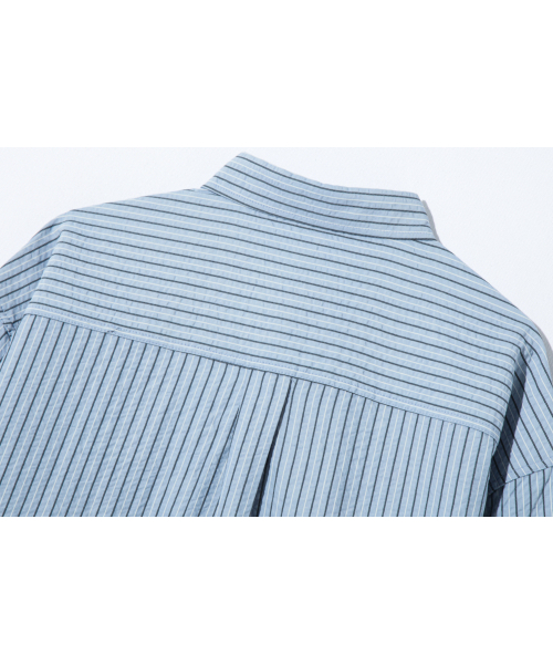 BASEMOMENT(ベースモーメント)の「リゾートストライプシャツスカイブルー(シャツ/ブラウス・レディース・その他・LARGE/MEDIUM)」の8枚目の写真