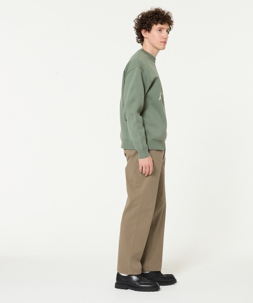 coca（coca）（コカ）の「ポリウーリーロゴクルーネックニット（ニット/セーター・メンズ・ライトブルー/カーキ/チャコール/ネイビー・L/XL/M）」の21枚目の写真