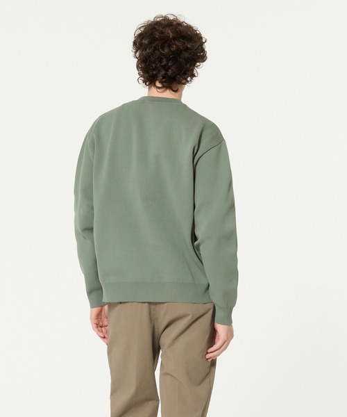 coca（coca）（コカ）の「ポリウーリーロゴクルーネックニット（ニット/セーター・メンズ・ライトブルー/カーキ/チャコール/ネイビー・L/XL/M）」の22枚目の写真