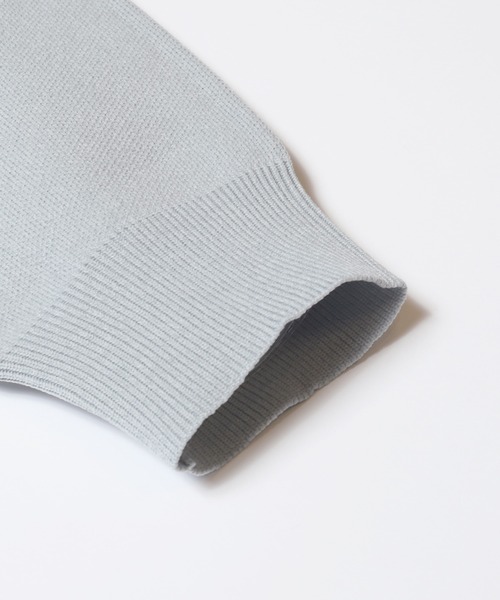 coca（coca）（コカ）の「ポリウーリーロゴクルーネックニット（ニット/セーター・メンズ・ライトブルー/カーキ/チャコール/ネイビー・L/XL/M）」の9枚目の写真