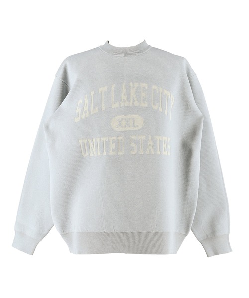 coca（coca）（コカ）の「ポリウーリーロゴクルーネックニット（ニット/セーター・メンズ・ライトブルー/カーキ/チャコール/ネイビー・L/XL/M）」の14枚目の写真