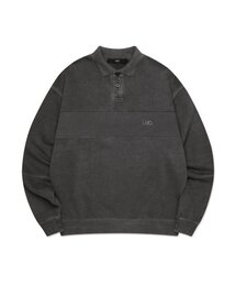 LMC( )��OVERDYED OG COLLAR SWEATSHIRT black(�X�E�F�b�g)