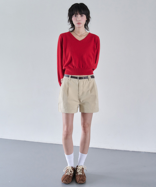 DECET WOMEN(デケット ウーマン)の「2プリーツショートパンツ DCWPT016ベージュ(その他パンツ・レディース・その他・MEDIUM/LARGE/X-SMALL/SMALL)」の13枚目の写真