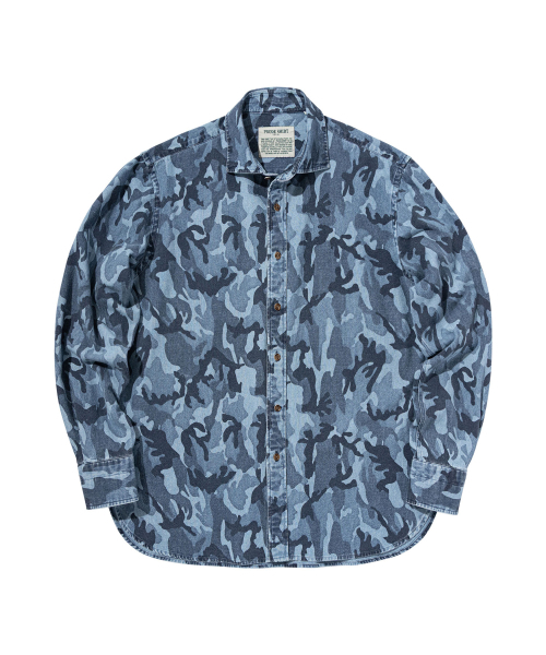 PRODESHIRT（プロデシャツ）の「カモフラージュデニムシャツ（オーシャンブルー）（シャツ/ブラウス・メンズ・その他・MEDIUM/LARGE/X-LARGE）」の2枚目の写真