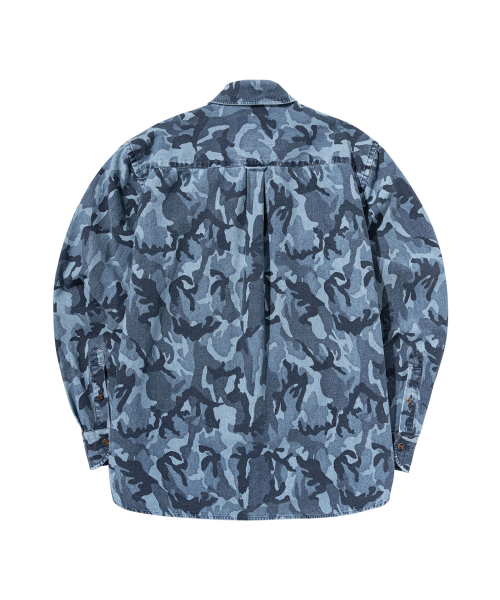 PRODESHIRT（プロデシャツ）の「カモフラージュデニムシャツ（オーシャンブルー）（シャツ/ブラウス・メンズ・その他・MEDIUM/LARGE/X-LARGE）」の3枚目の写真