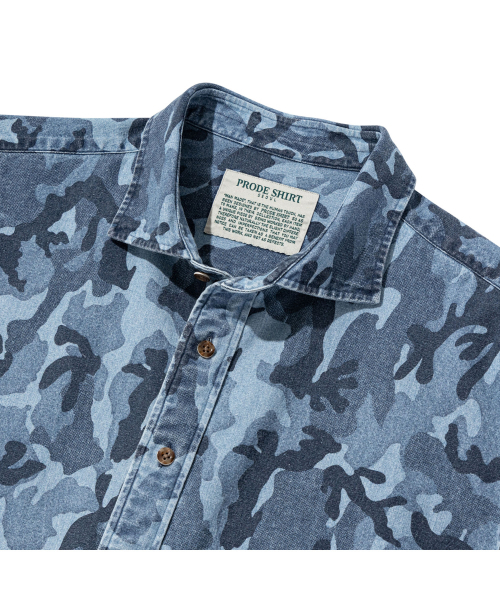 PRODESHIRT（プロデシャツ）の「カモフラージュデニムシャツ（オーシャンブルー）（シャツ/ブラウス・メンズ・その他・MEDIUM/LARGE/X-LARGE）」の4枚目の写真