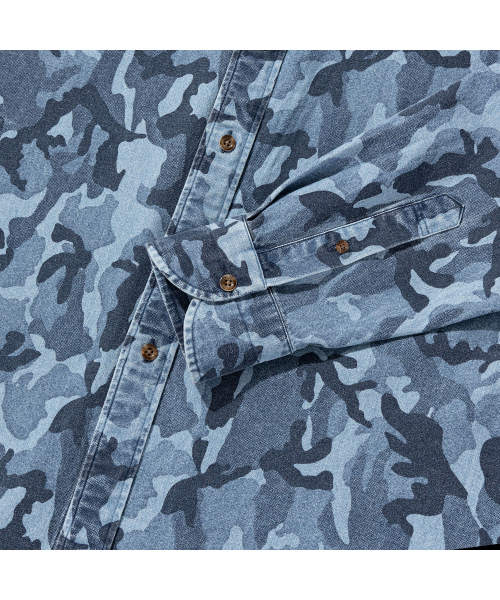 PRODESHIRT（プロデシャツ）の「カモフラージュデニムシャツ（オーシャンブルー）（シャツ/ブラウス・メンズ・その他・MEDIUM/LARGE/X-LARGE）」の5枚目の写真