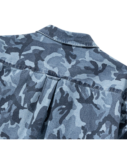 PRODESHIRT（プロデシャツ）の「カモフラージュデニムシャツ（オーシャンブルー）（シャツ/ブラウス・メンズ・その他・MEDIUM/LARGE/X-LARGE）」の6枚目の写真