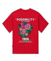 POSSIBILITY FLOWER Tシャツ - レッド
