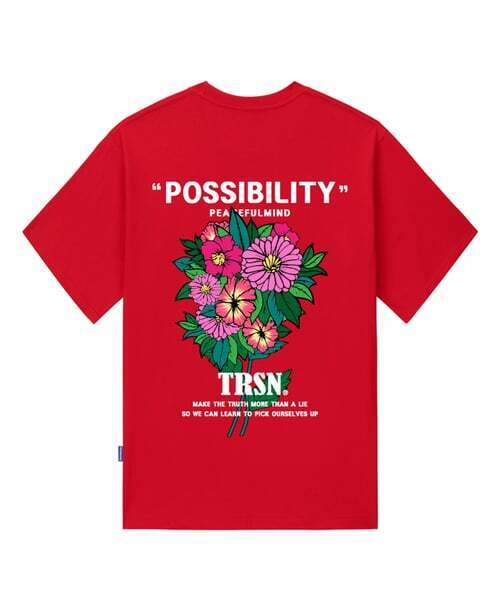 TRIPSHION(トリップション)の「POSSIBILITY FLOWER Tシャツ - レッド(Tシャツ/カットソー・メンズ・その他・LARGE/MEDIUM/X-LARGE)」の1枚目の写真