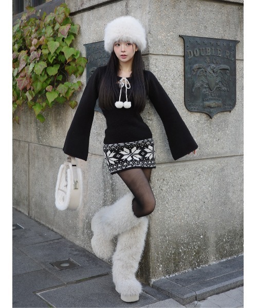 Darich（ダーリッチ）の「ノルディックパネルニットミニワンピース