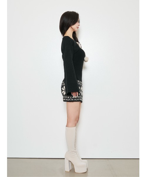 Darich（ダーリッチ）の「ノルディックパネルニットミニワンピース