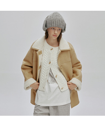 WOOL SHEARLING MUSTANG JACKET (SUEDE-BEIGE)