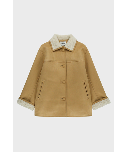 AFTERHOURS(アフターアワーズ)の「WOOL SHEARLING MUSTANG JACKET (SUEDE-BEIGE)(ムートンコート・レディース・ベージュ・FREE)」の8枚目の写真