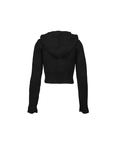 VACANT Archive(ベイカントアーカイブ)の「MORO KNITTED HOODIE ZIP-UP(パーカー・レディース・ブラック/レッド・SMALL/MEDIUM)」の3枚目の写真