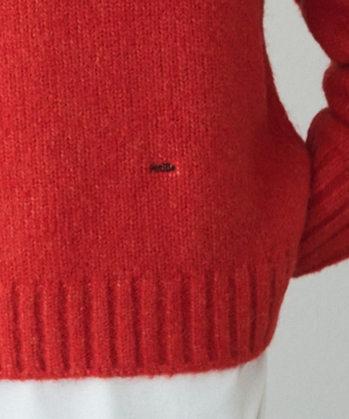 PUAL CE CIN（ピュアルセシン）の「アルパカ混深Vネックニットプルオーバー（ニット/セーター・レディース・ブラック/キャメル/オレンジ・FREE）」の18枚目の写真