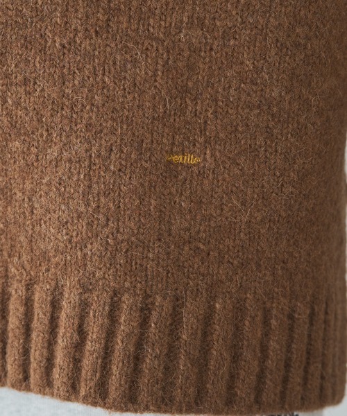 PUAL CE CIN（ピュアルセシン）の「アルパカ混深Vネックニットプルオーバー（ニット/セーター・レディース・ブラック/キャメル/オレンジ・FREE）」の5枚目の写真