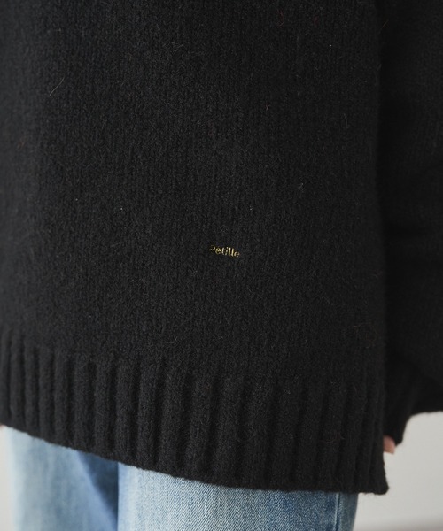 PUAL CE CIN（ピュアルセシン）の「アルパカ混深Vネックニットプルオーバー（ニット/セーター・レディース・ブラック/キャメル/オレンジ・FREE）」の13枚目の写真