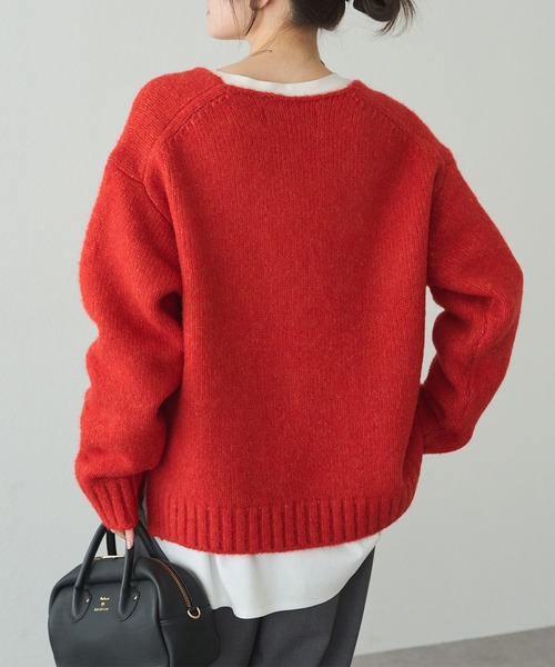 美品✨ パラスパレス アルパカ ウール ニット 赤 2サイズ 編み込み 美品✨ パラスパレス アルパカ ウール ニット 赤 2サイズ 編み込み