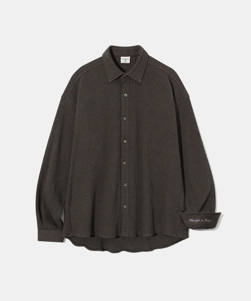 Diamond Layla(ダイアモンドレイラ)の「Waffle Cotton Shirt S103 Matte Brown(シャツ/ブラウス・レディース・その他・MEDIUM/X-LARGE/LARGE)」の1枚目の写真