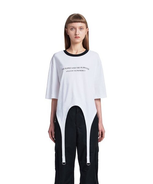 TRUNK PROJECT(トランクプロジェクト)の「Strap T-Shirt_White(Tシャツ/カットソー・レディース・ホワイト・LARGE/SMALL/X-SMALL)」の1枚目の写真