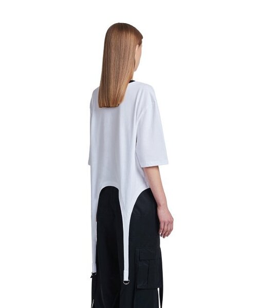 TRUNK PROJECT(トランクプロジェクト)の「Strap T-Shirt_White(Tシャツ/カットソー・レディース・ホワイト・LARGE/SMALL/X-SMALL)」の2枚目の写真