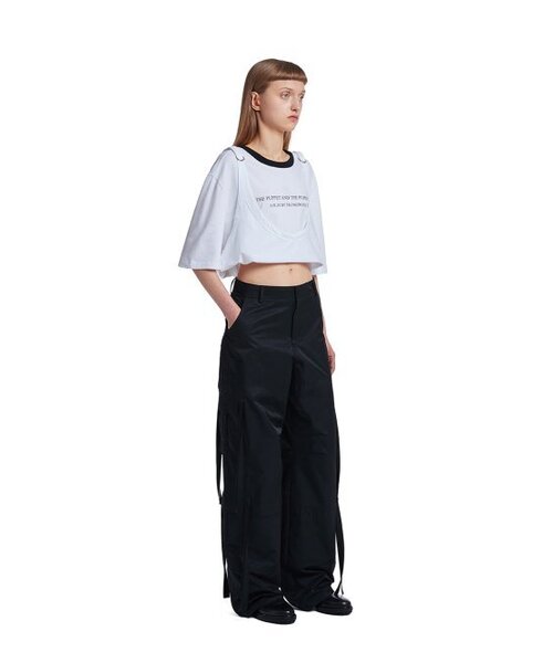 TRUNK PROJECT(トランクプロジェクト)の「Strap T-Shirt_White(Tシャツ/カットソー・レディース・ホワイト・LARGE/SMALL/X-SMALL)」の4枚目の写真