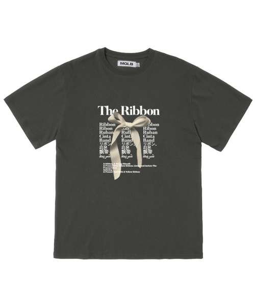 MATCHGLOBE(マッチグローブ)の「ザリボンオーバーフィットティー(ダークグレー)(Tシャツ/カットソー・レディース・その他・FREE)」の1枚目の写真