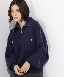N.（N. Natural Beauty Basic）（エヌエヌナチュラルビューティーベーシック）の「【N.】ハーフジップオーバーニット（ニット/セーター）」